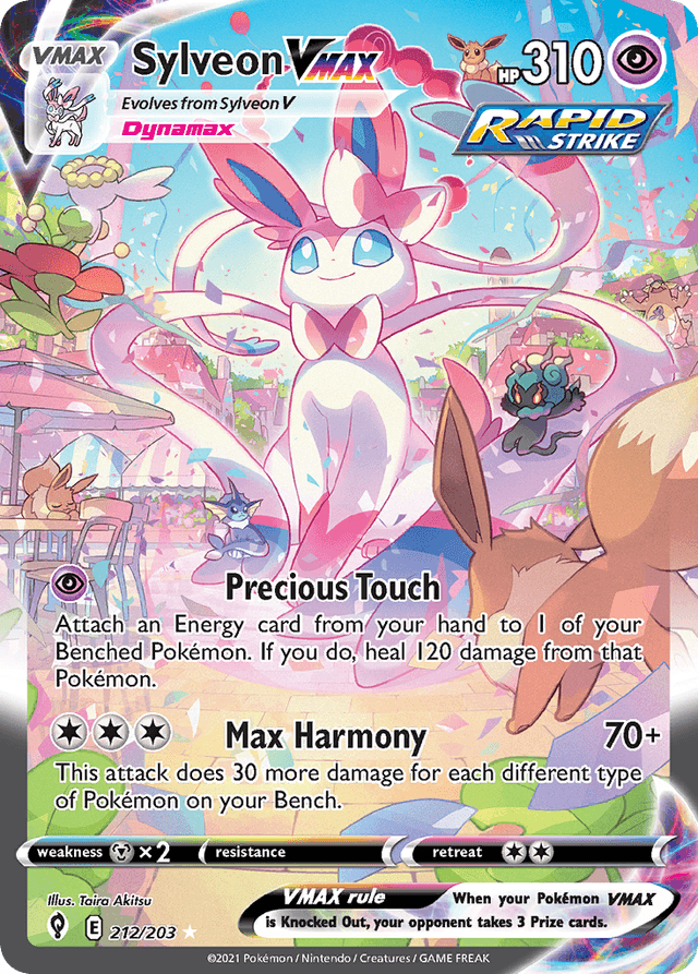 Carta Sylveon VMAX 212/203 do set Evolving Skies — Pokémon TCG | Bynx