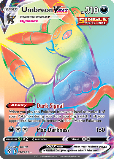 Carta Umbreon VMAX 214/203 do set Evolving Skies — Pokémon TCG | Bynx