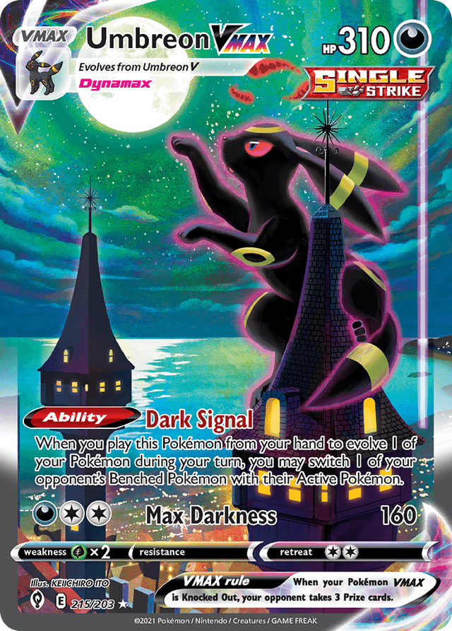 Carta Umbreon VMAX 215/203 do set Evolving Skies — Pokémon TCG | Bynx