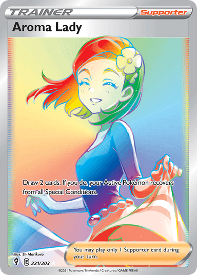 Carta Aroma Lady 221/203 do set Evolving Skies — Pokémon TCG | Bynx