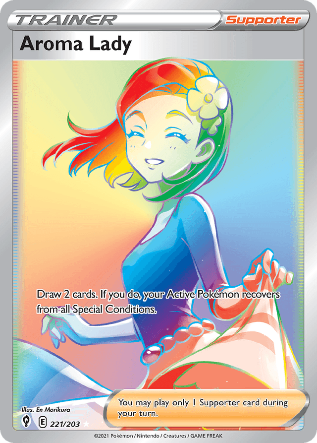 Carta Aroma Lady 221/203 do set Evolving Skies — Pokémon TCG | Bynx