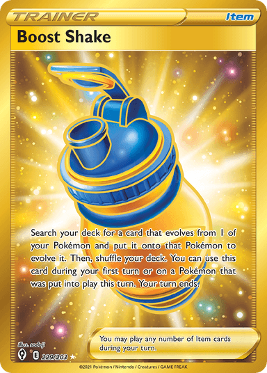 Carta Boost Shake 229/203 do set Evolving Skies — Pokémon TCG | Bynx