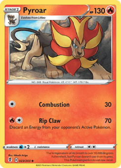 Pyroar 23/203 — Céus em Evolução