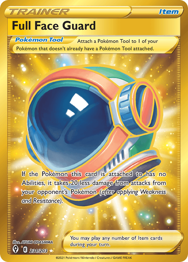 Carta Full Face Guard 231/203 do set Evolving Skies — Pokémon TCG | Bynx