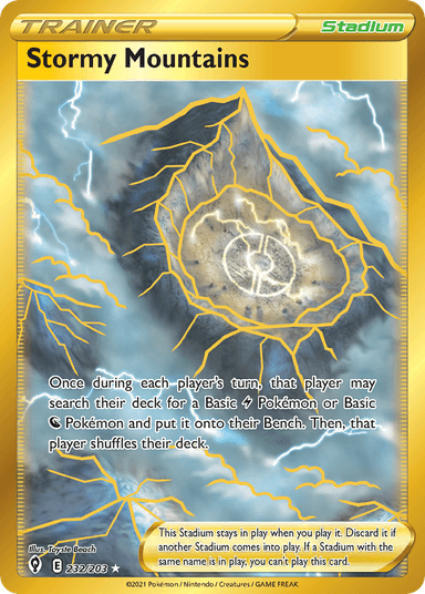 Carta Stormy Mountains 232/203 do set Evolving Skies — Pokémon TCG | Bynx