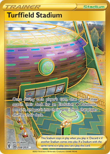Carta Turffield Stadium 234/203 do set Evolving Skies — Pokémon TCG | Bynx