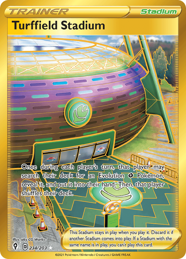 Carta Turffield Stadium 234/203 do set Evolving Skies — Pokémon TCG | Bynx