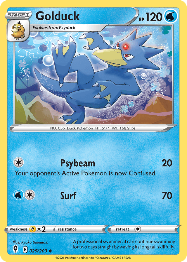 Carta Golduck 25/203 do set Evolving Skies — Pokémon TCG | Bynx