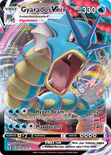 Carta Gyarados VMAX 29/203 do set Evolving Skies — Pokémon TCG | Bynx