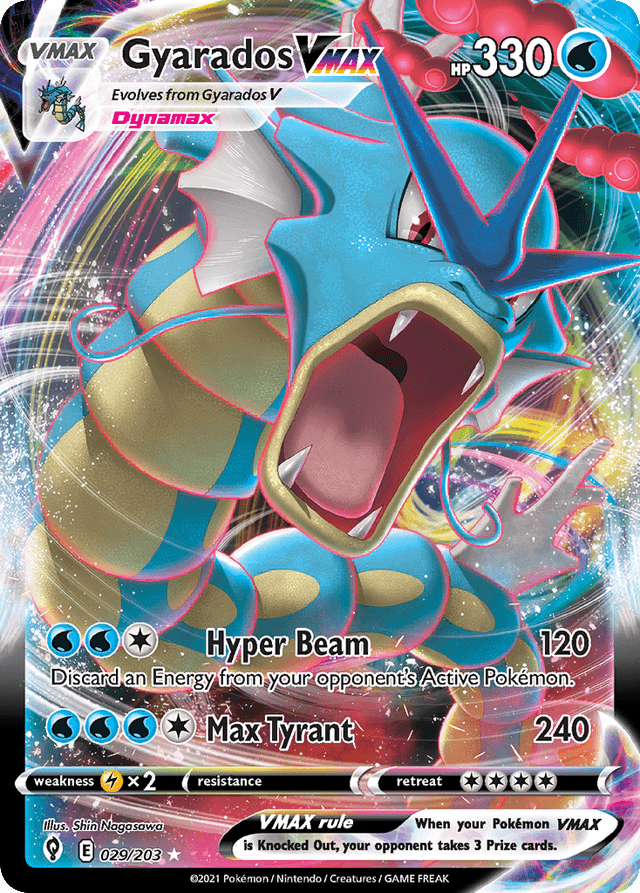 Carta Gyarados VMAX 29/203 do set Evolving Skies — Pokémon TCG | Bynx