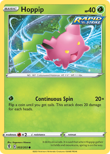Carta Hoppip 2/203 do set Evolving Skies — Pokémon TCG | Bynx