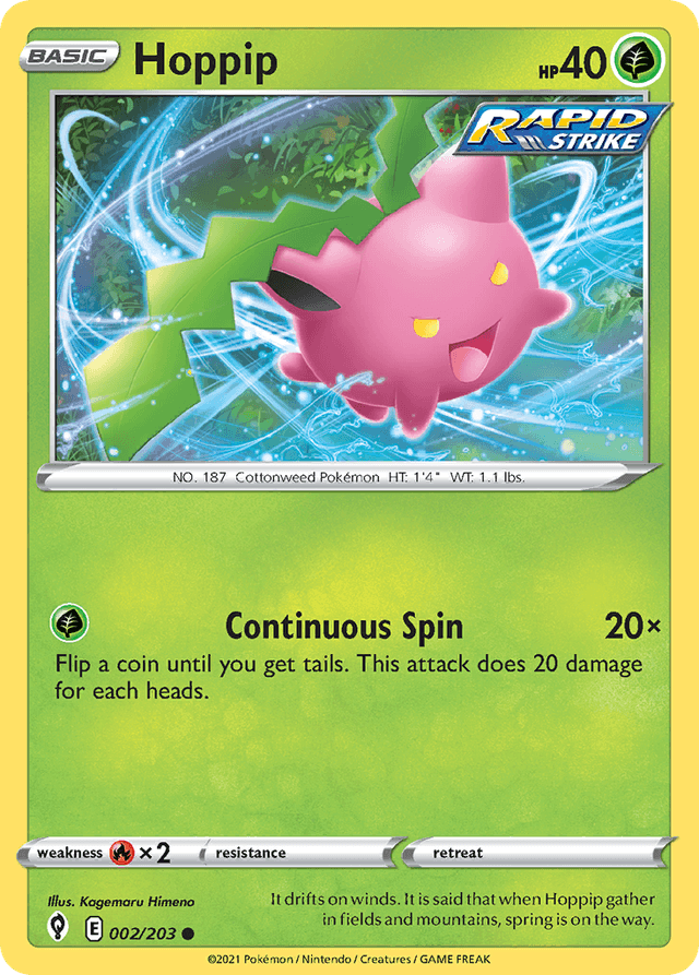 Carta Hoppip 2/203 do set Evolving Skies — Pokémon TCG | Bynx
