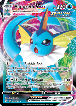 Vaporeon VMAX 30 — Evolving Skies