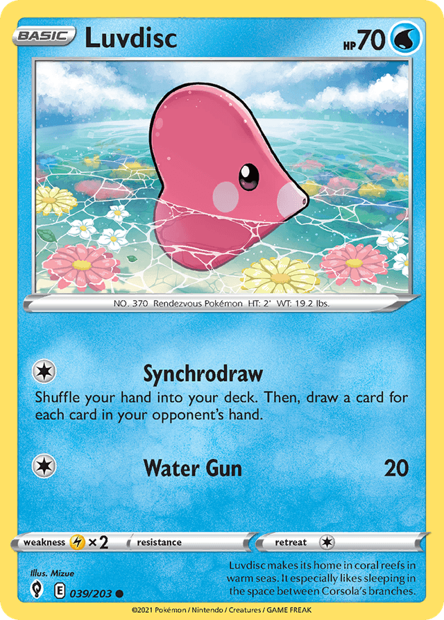 Carta Luvdisc 39/203 do set Evolving Skies — Pokémon TCG | Bynx