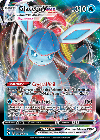 Carta Glaceon VMAX 41/203 do set Evolving Skies — Pokémon TCG | Bynx