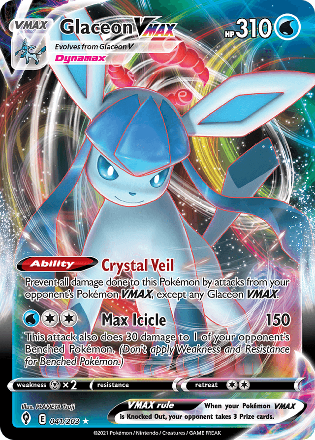 Carta Glaceon VMAX 41/203 do set Evolving Skies — Pokémon TCG | Bynx