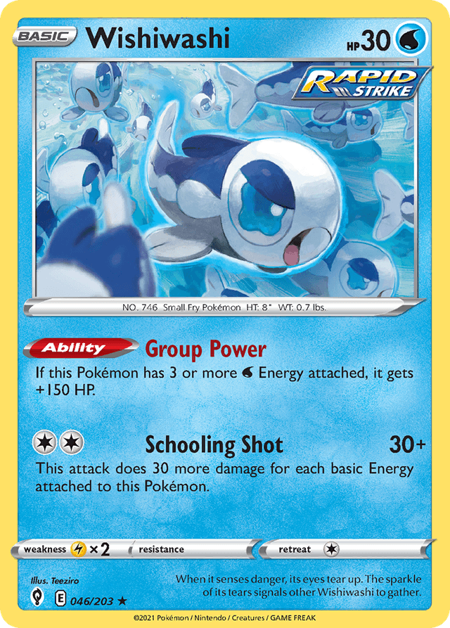 Carta Wishiwashi 46/203 do set Evolving Skies — Pokémon TCG | Bynx