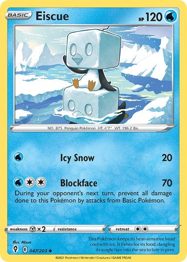 Carta Eiscue 47/203 do set Evolving Skies — Pokémon TCG | Bynx