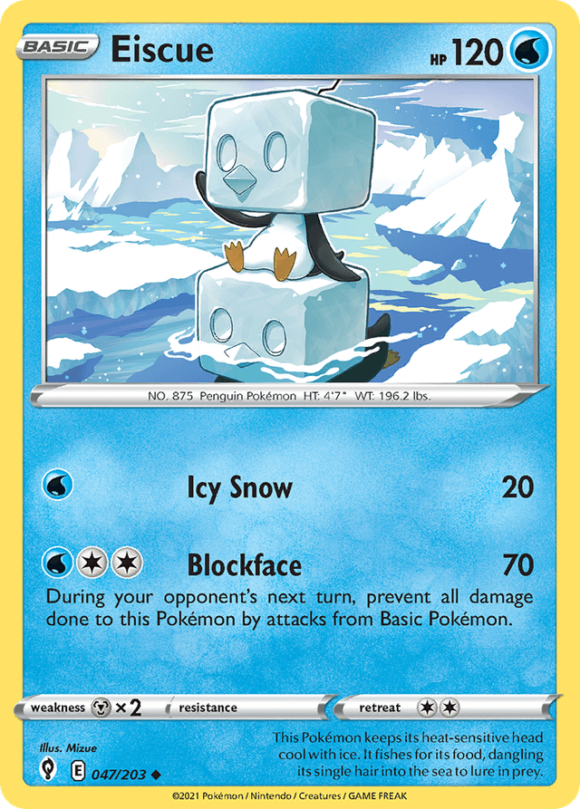 Carta Eiscue 47/203 do set Evolving Skies — Pokémon TCG | Bynx