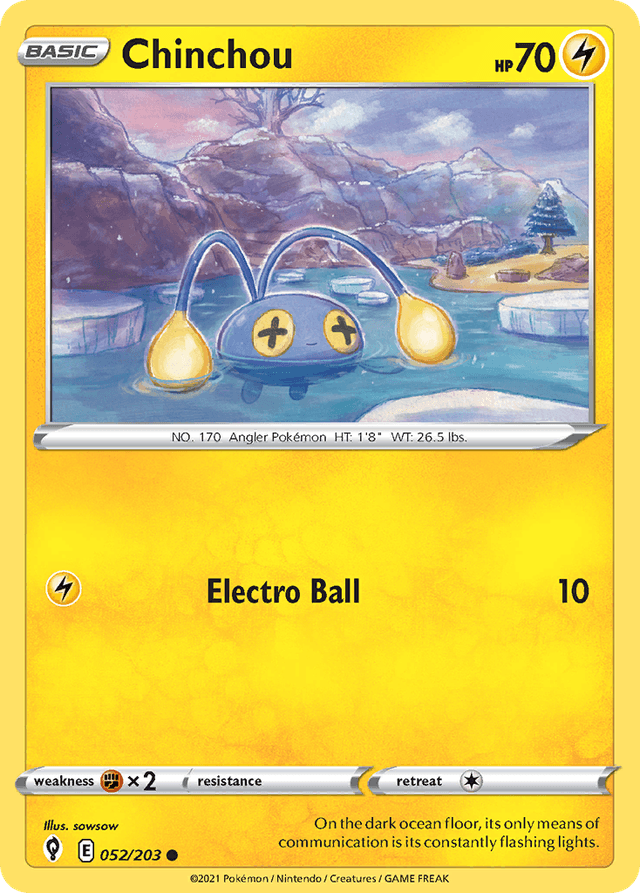 Carta Chinchou 52/203 do set Evolving Skies — Pokémon TCG | Bynx