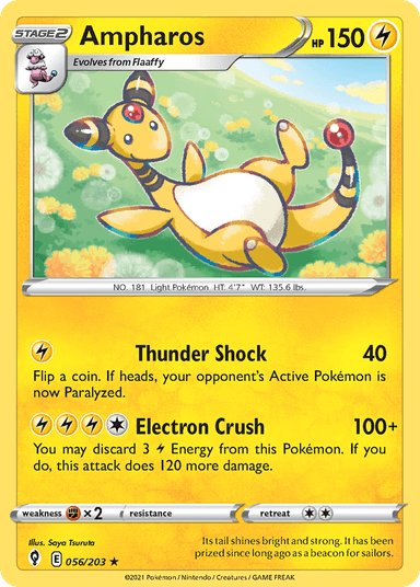 Carta Ampharos 56/203 do set Evolving Skies — Pokémon TCG | Bynx