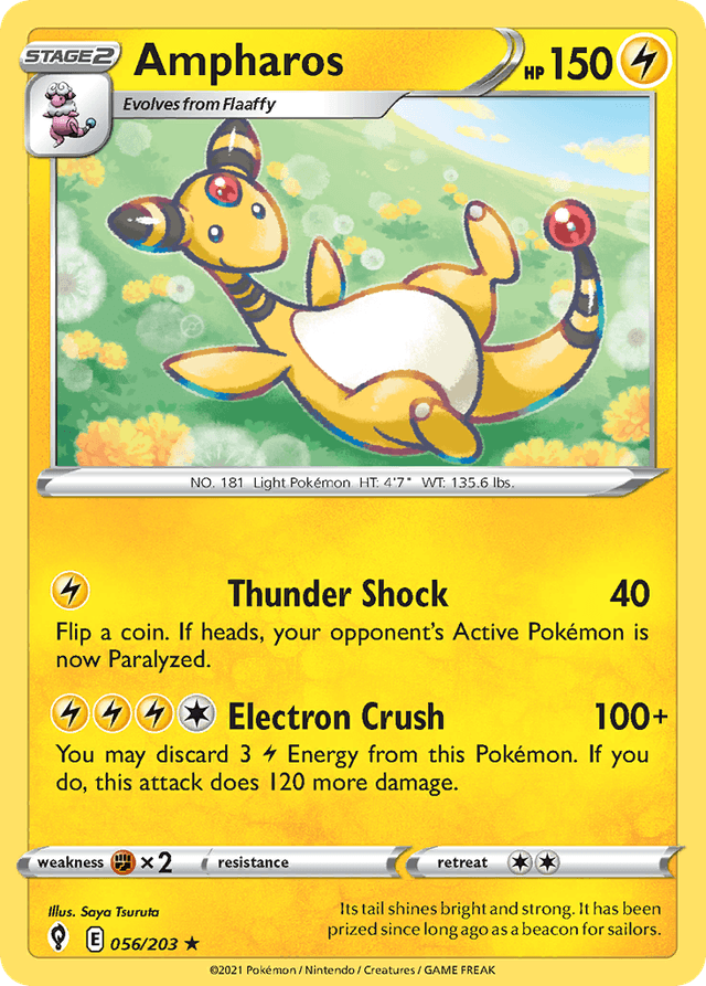 Carta Ampharos 56/203 do set Evolving Skies — Pokémon TCG | Bynx