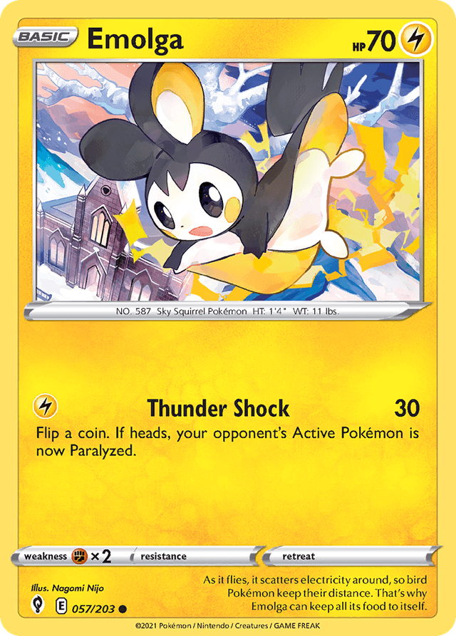 Carta Emolga 57/203 do set Evolving Skies — Pokémon TCG | Bynx