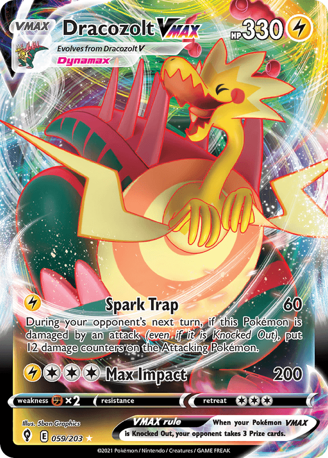 Carta Dracozolt VMAX 59/203 do set Evolving Skies — Pokémon TCG | Bynx