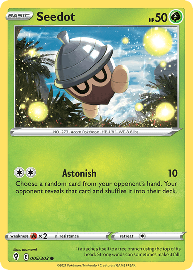 Carta Seedot 5/203 do set Evolving Skies — Pokémon TCG | Bynx
