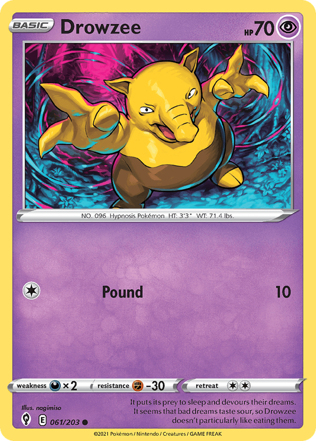 Carta Drowzee 61/203 do set Evolving Skies — Pokémon TCG | Bynx