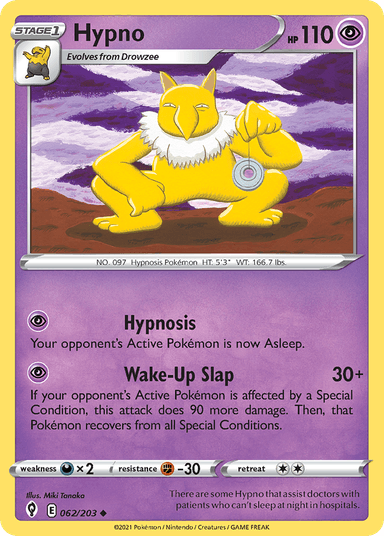 Carta Hypno 62/203 do set Evolving Skies — Pokémon TCG | Bynx