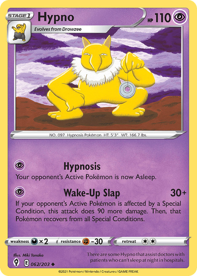 Carta Hypno 62/203 do set Evolving Skies — Pokémon TCG | Bynx