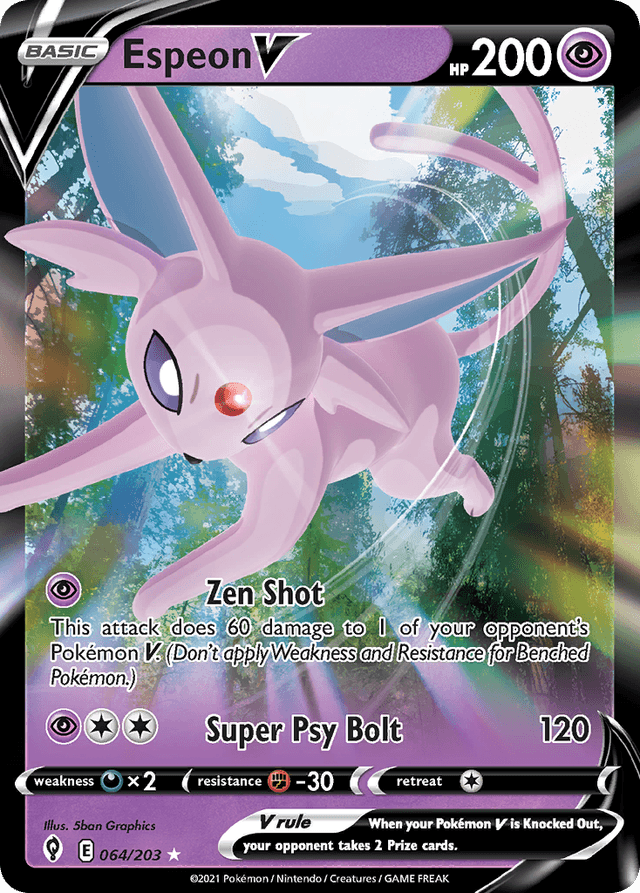 Carta Espeon V 64/203 do set Evolving Skies — Pokémon TCG | Bynx