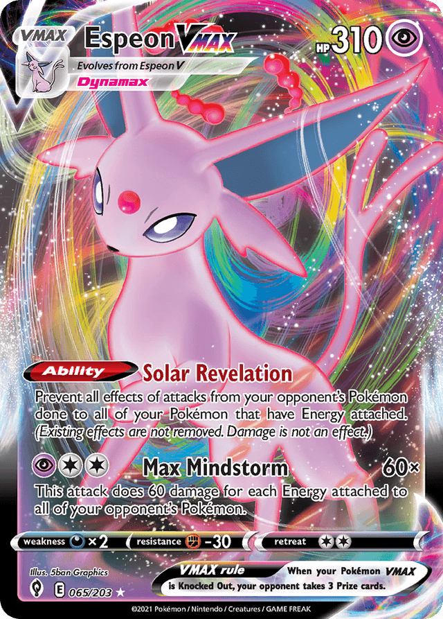 Carta Espeon VMAX 65/203 do set Evolving Skies — Pokémon TCG | Bynx