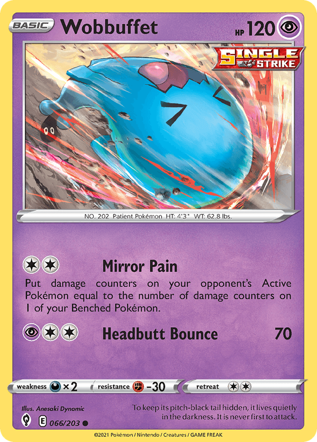 Carta Wobbuffet 66/203 do set Evolving Skies — Pokémon TCG | Bynx