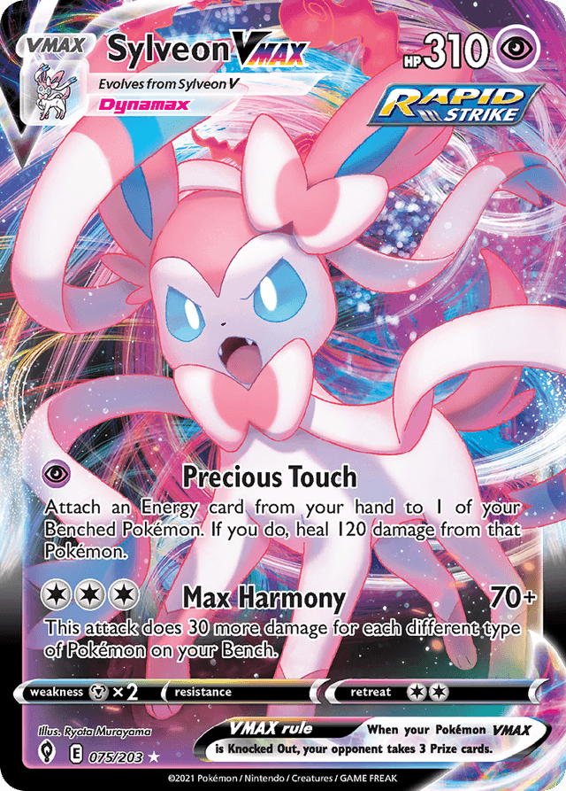 Carta Sylveon VMAX 75/203 do set Evolving Skies — Pokémon TCG | Bynx