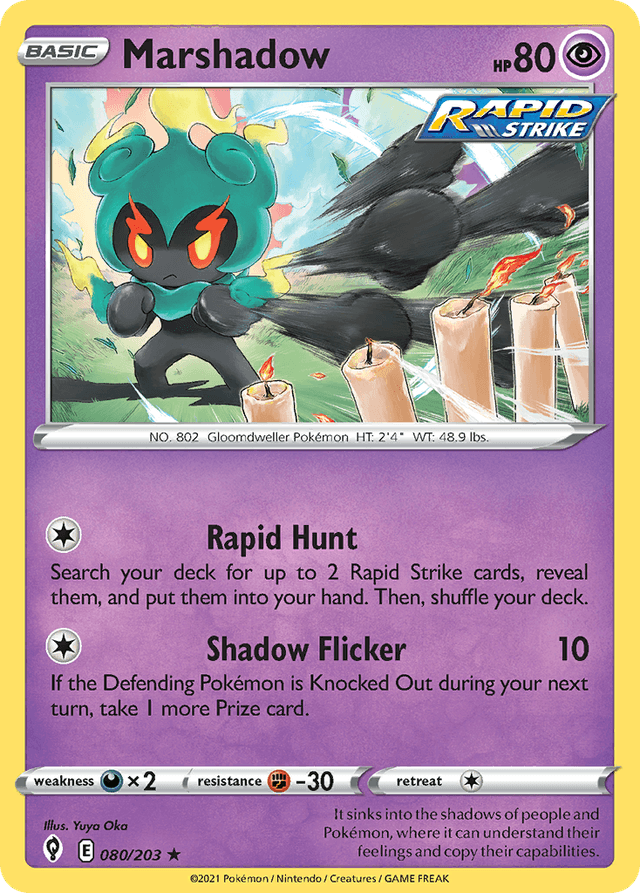 Carta Marshadow 80/203 do set Evolving Skies — Pokémon TCG | Bynx