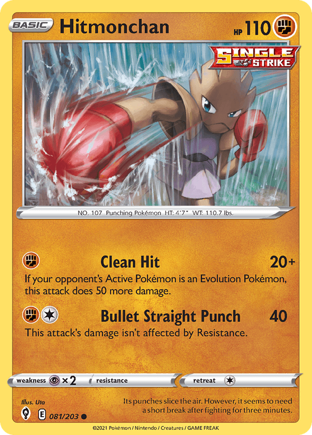 Carta Hitmonchan 81/203 do set Evolving Skies — Pokémon TCG | Bynx
