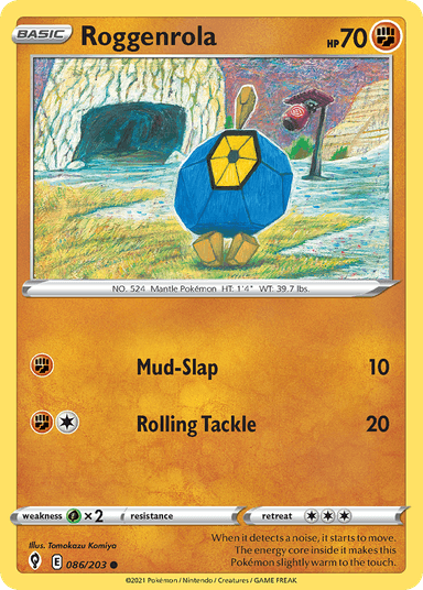 Carta Roggenrola 86/203 do set Evolving Skies — Pokémon TCG | Bynx