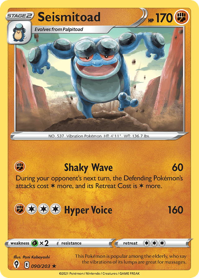 Carta Seismitoad 90/203 do set Evolving Skies — Pokémon TCG | Bynx