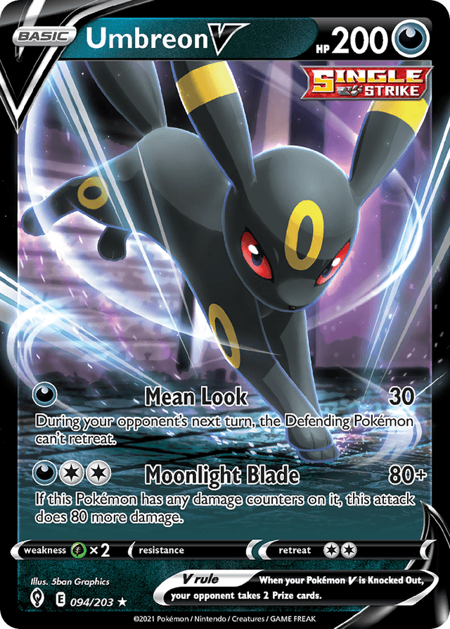 Carta Umbreon V 94/203 do set Evolving Skies — Pokémon TCG | Bynx