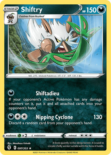 Carta Shiftry 97/203 do set Evolving Skies — Pokémon TCG | Bynx