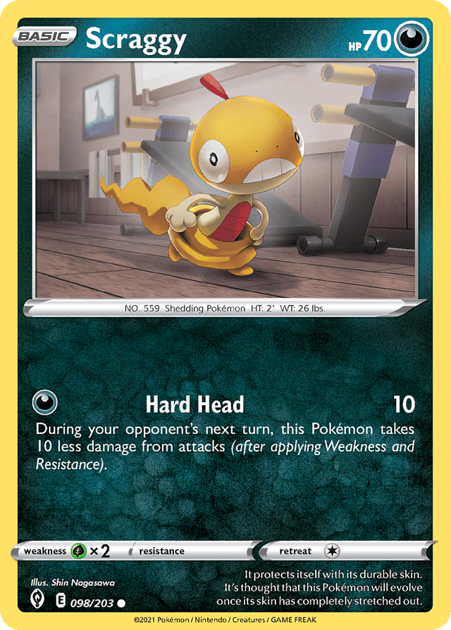 Carta Scraggy 98/203 do set Evolving Skies — Pokémon TCG | Bynx