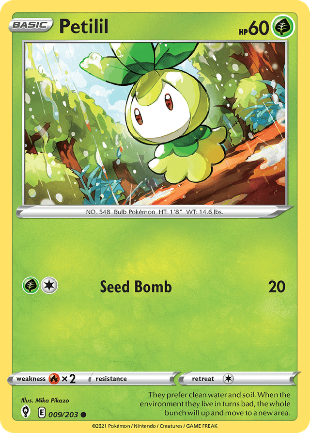Carta Petilil 9/203 do set Evolving Skies — Pokémon TCG | Bynx