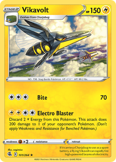 Carta Vikavolt 101/264 do set Fusion Strike — Pokémon TCG | Bynx