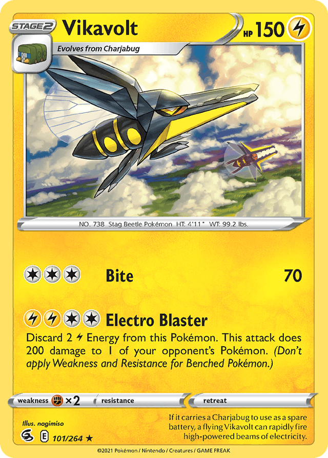 Carta Vikavolt 101/264 do set Fusion Strike — Pokémon TCG | Bynx