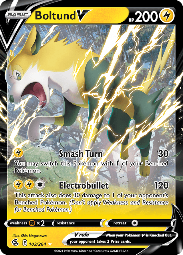 Carta Boltund V 103/264 do set Fusion Strike — Pokémon TCG | Bynx