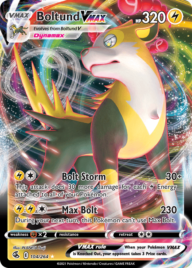 Carta Boltund VMAX 104/264 do set Fusion Strike — Pokémon TCG | Bynx