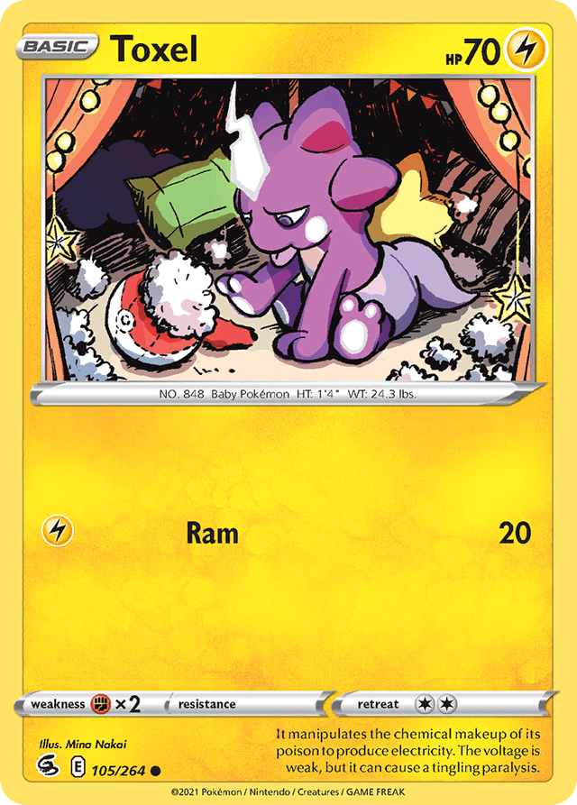 Carta Toxel 105/264 do set Fusion Strike — Pokémon TCG | Bynx