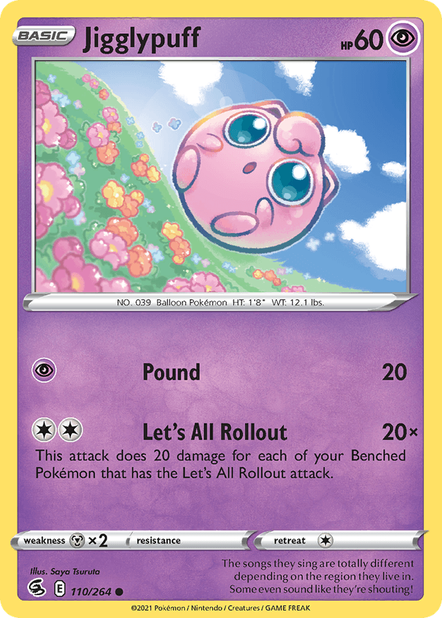 Carta Jigglypuff 110/264 do set Fusion Strike — Pokémon TCG | Bynx